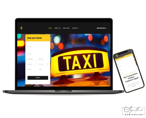 Taxi Zagreb web dizajn Signature Solutions Dizajn